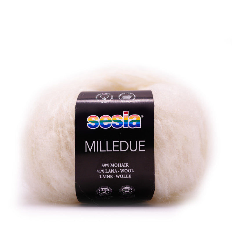 Sesia Milledue - 59 % Mohair - 41 % Schurwolle