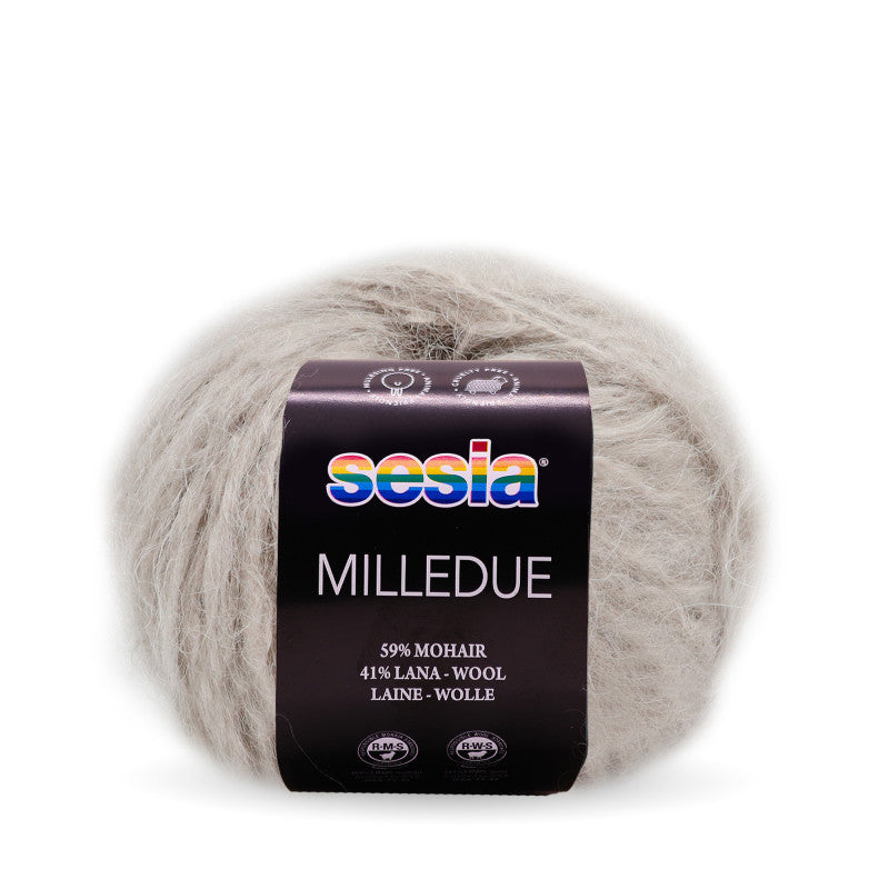 Sesia Milledue - 59 % Mohair - 41 % Schurwolle