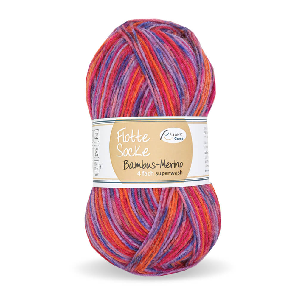 Rellana Flotte Socke Bambus Merino Sockenwolle 4-fädig