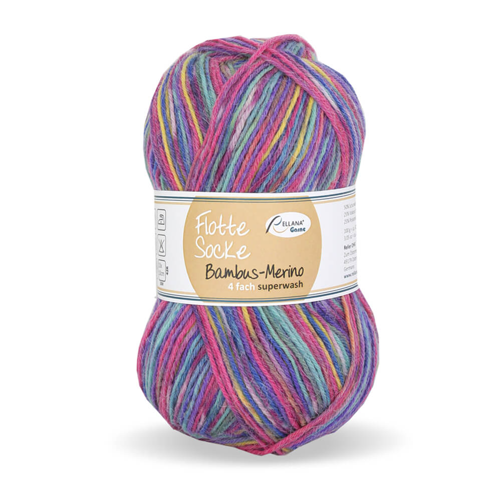 Rellana Flotte Socke Bambus Merino Sockenwolle 4-fädig