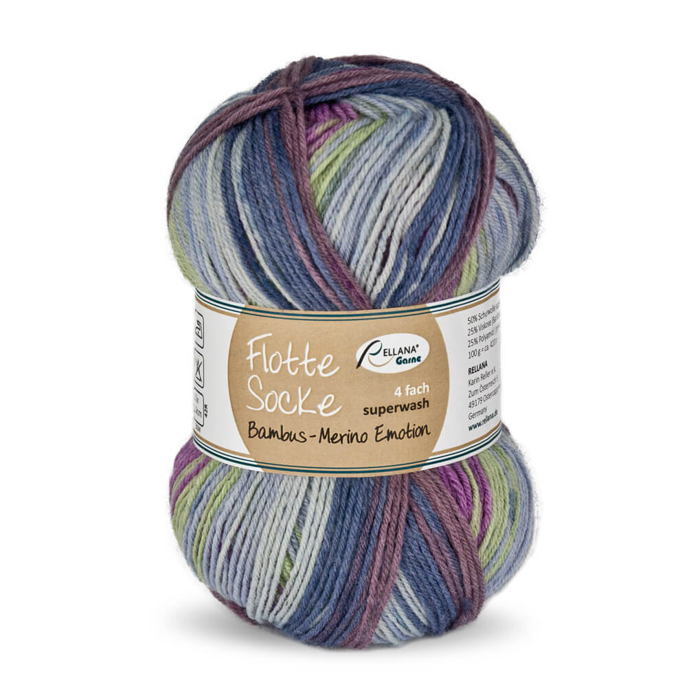 Rellana Flotte Socke Bambus Merino Emotion Sockenwolle 4-fädrig