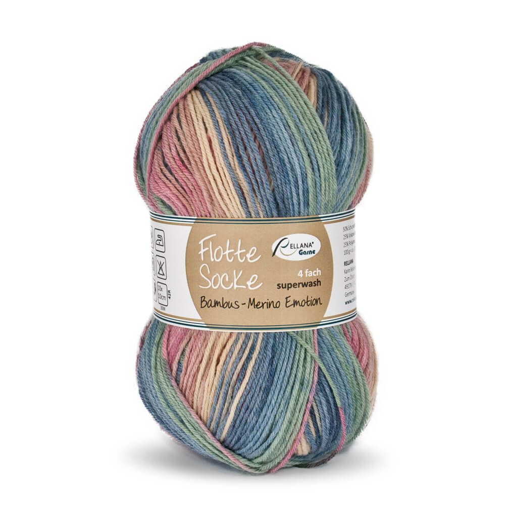 Rellana Flotte Socke Bambus Merino Emotion Sockenwolle 4-fädrig