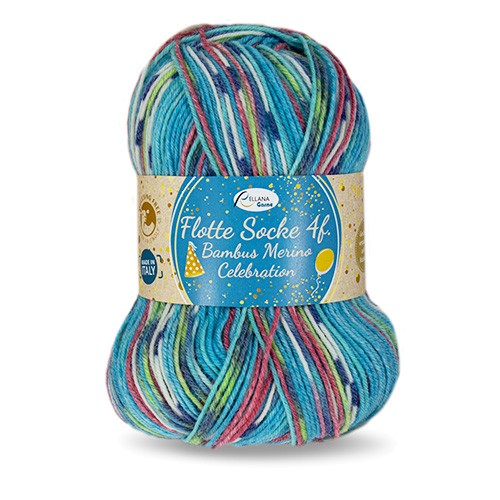 Rellana Flotte Socke Bambus Merino Celebration Sockenwolle 4-fädig