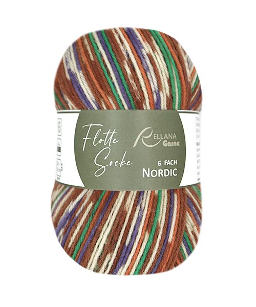 Rellana Flotte Socke Nordic 6 fädig 75 % Schurwolle superwash, 25 % Polyamid 150 g