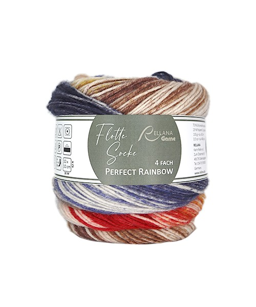 Rellana Flotte Socke Perfect Rainbow Sockenwolle 4-fädig