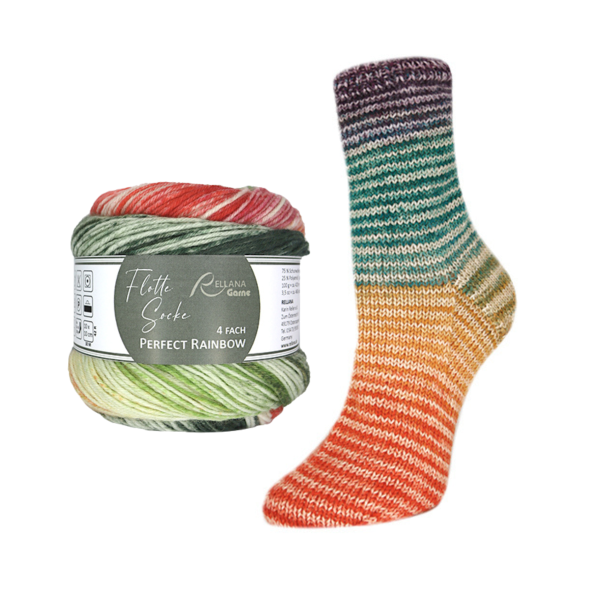 Rellana Flotte Socke Perfect Rainbow Sockenwolle 4-fädig
