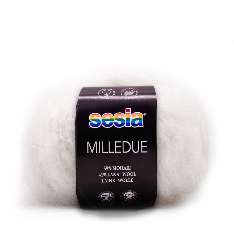 Sesia Milledue - 59 % Mohair - 41 % Schurwolle