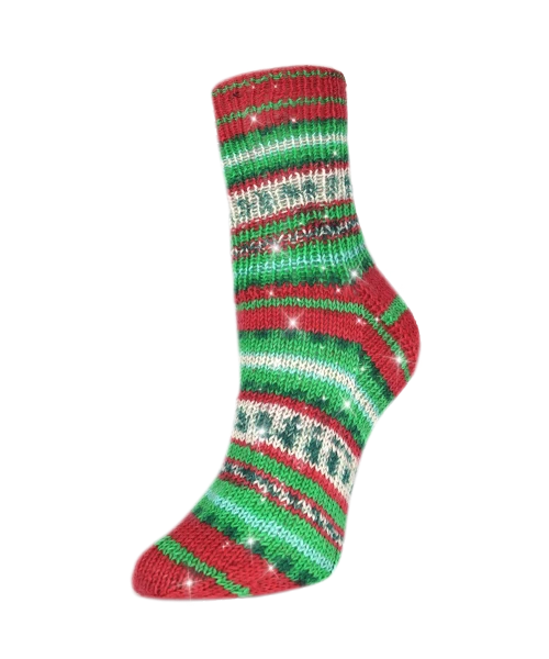 Rellana Flotte Socke Christmas Metallic Sockenwolle 4f 2026