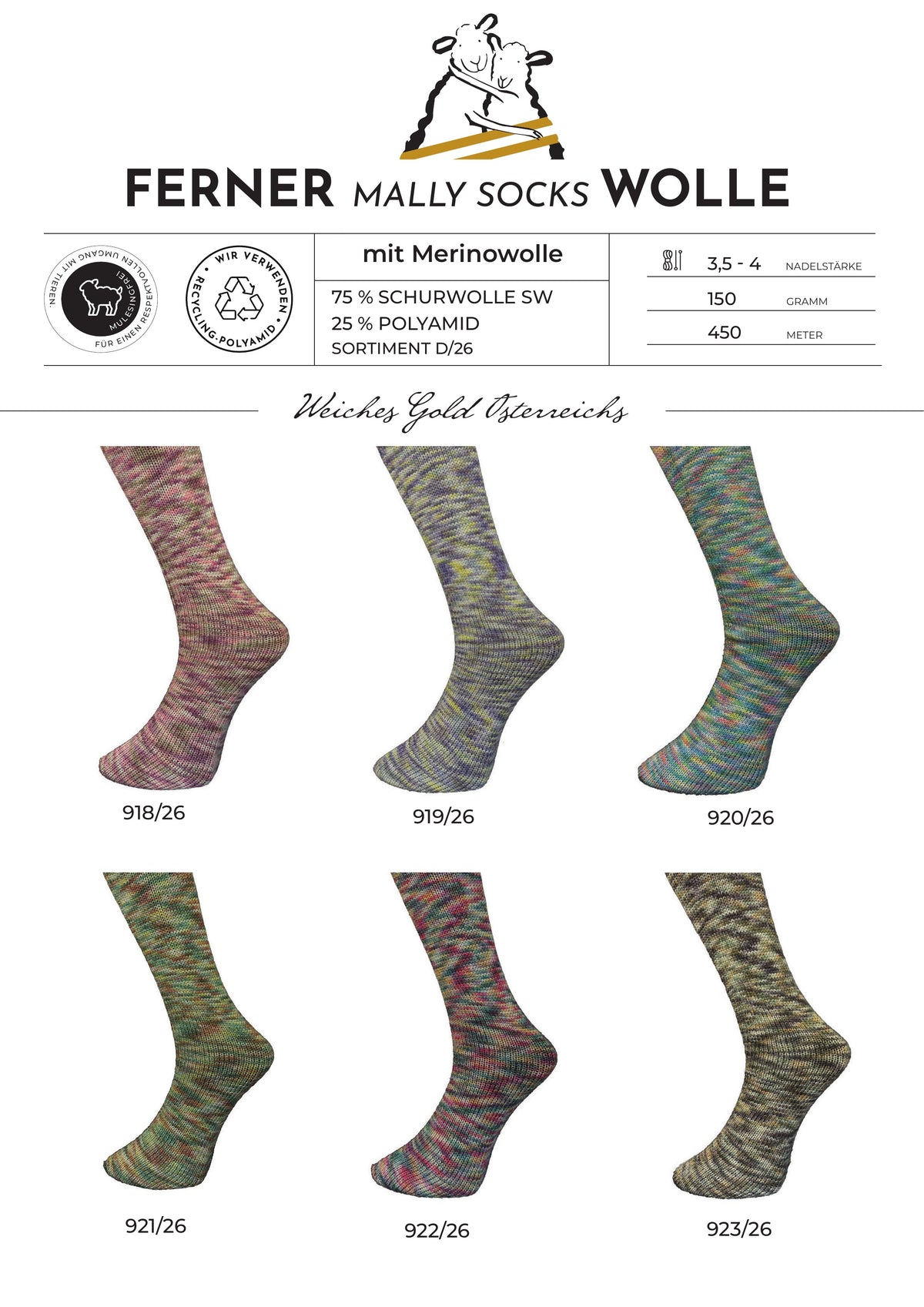 Ferner Wolle Mally Socks D/26