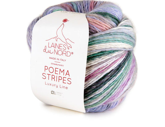 Laines du NORD Poema Stripes 150 g 100 % Merino
