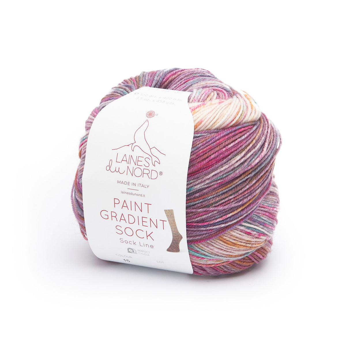 Laines du Nord Paint Gradient Sockenwolle 4fädig 100 g