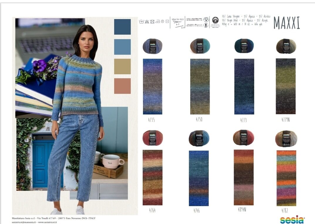 Sesia Maxxi 400 g 600 m - 50 % Schurwolle 25% Alpaka 25% Acryl